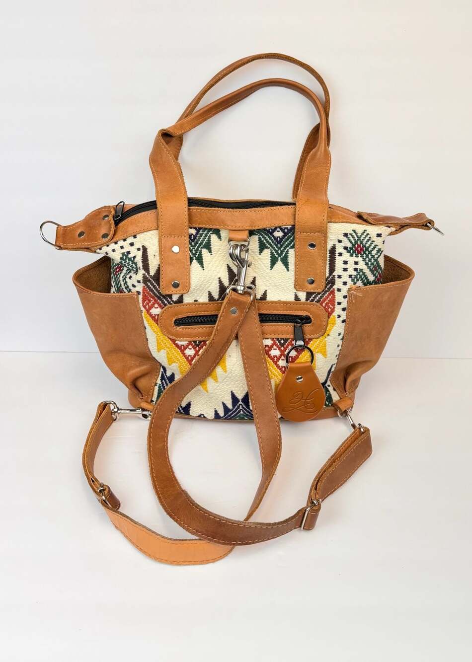 Humble Hilo Convertible Huipil and Leather Everyday Bag